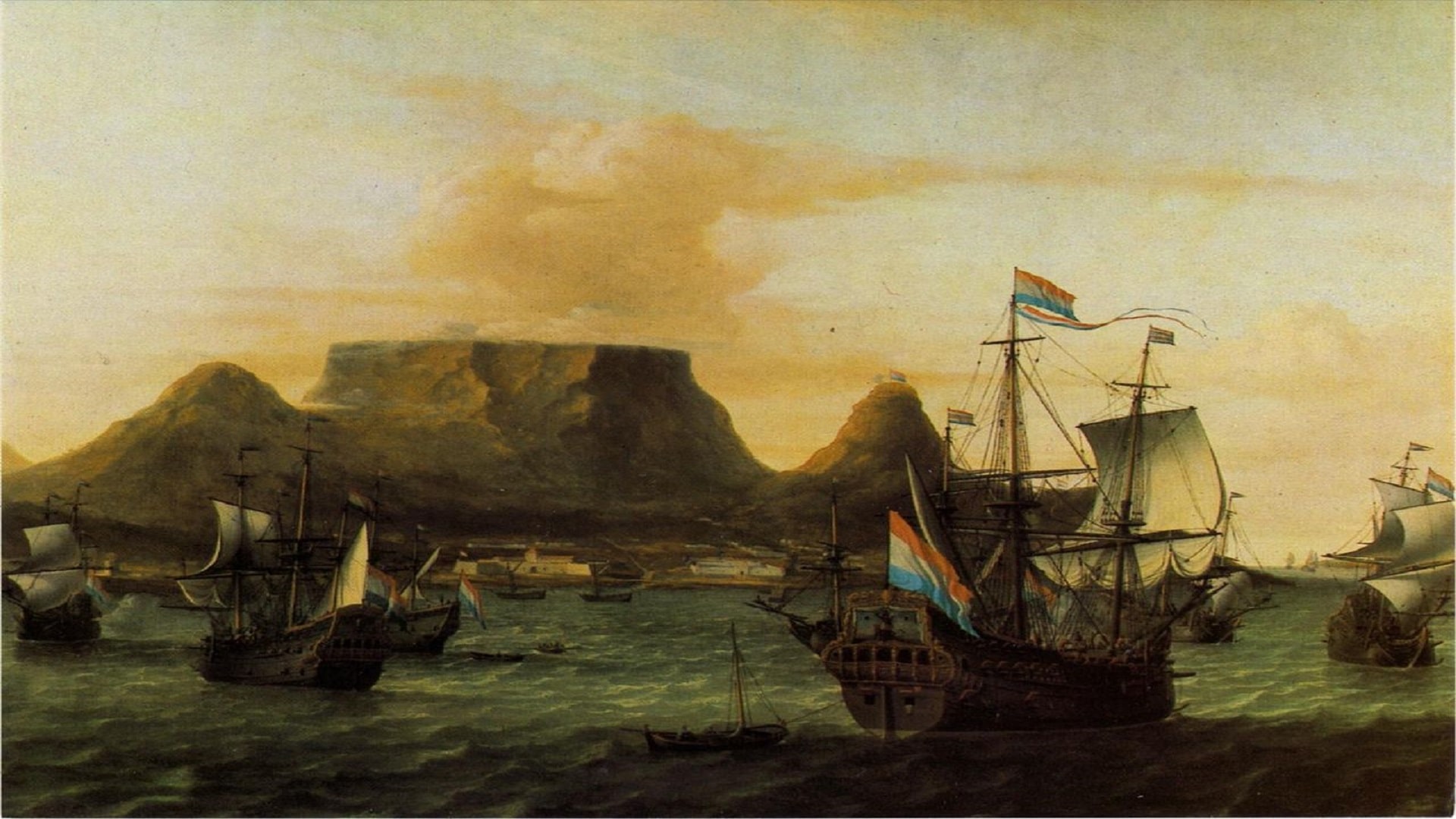Holenderskie statki w Zatoce Stołowej